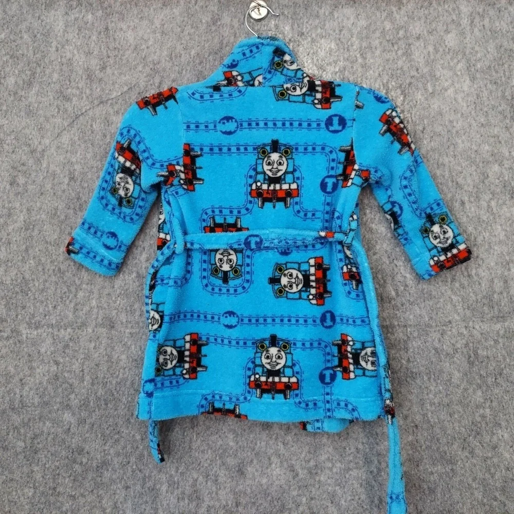 Thomas & Friends Boy‎ Robe 2T Toddler Train Fleece Belted Lounge Cartoons
